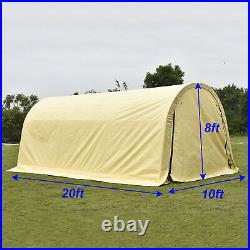10x10/ 10x15/ 10x20 ft Car Canopy Carport Outdoor Portable Storage Shed Garage