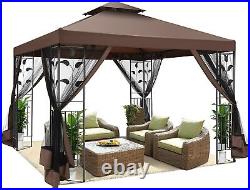 10x10/13'Hardtop Outdoor Gazebo with Aluminum Frame Double Roof Canopy for Party