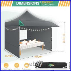 10x10/20/30 Pop Up Canopy with Sidewalls Heavy Duty Party Tent with Awning NEW