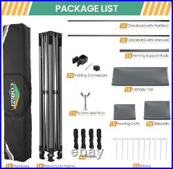 10x10/20/30 Pop Up Canopy with Sidewalls Heavy Duty Party Tent with Awning NEW