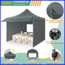 10x10/20/30 Pop Up Canopy with Sidewalls Heavy Duty Party Tent with Awning NEW