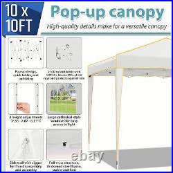 10x10 Canopy Commercial Instant Shelter Outdoor Portable Gazebo with 4 Sidewalls