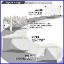 10x10 Canopy Commercial Instant Shelter Outdoor Portable Gazebo with 4 Sidewalls