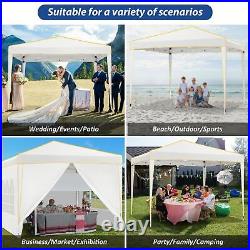 10x10 Canopy Commercial Instant Shelter Outdoor Portable Gazebo with 4 Sidewalls