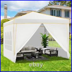 10x10 Canopy Commercial Instant Shelter Outdoor Portable Gazebo with 4 Sidewalls