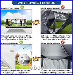 10x10 Canopy Pop up Gazebo Camping Party Tent with 4 Sidewalls & Sandbag NEW US