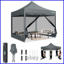 10x10 Canopy Tent, Heavy Duty Pop up Canopy with Sidewalls, Waterproof Easy S