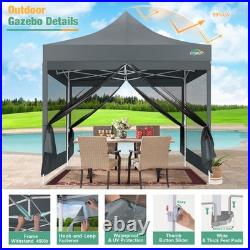 10x10 Canopy Tent, Heavy Duty Pop up Canopy with Sidewalls, Waterproof Easy S