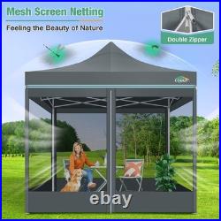 10x10 Canopy Tent, Heavy Duty Pop up Canopy with Sidewalls, Waterproof Easy S
