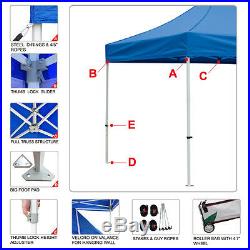 10x10 Carnival EZ Pop Up Tent Commercial Canopy WithEnclosure Side Walls