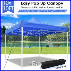 10x10' Commercial EZ Pop Up Canopy Outdoor Patio Wedding Party Tent Shelter