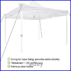 10x10' Commercial EZ Pop Up Canopy Waterproof Wedding Party Tent Outdoor Gazebo