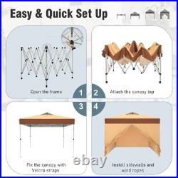 10x10' Commercial Pop UP Canopy Party Tent Folding Portable Canopy with Sidewall