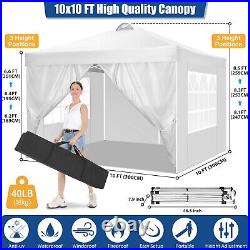 10x10' Commercial Pop UP Canopy Party Tent Folding Waterproof Gazebo Heavy Duty