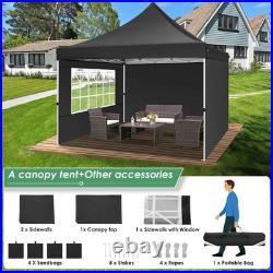 10x10' Commercial Pop UP Canopy Party Tent Folding Waterproof Gazebo Heavy Duty