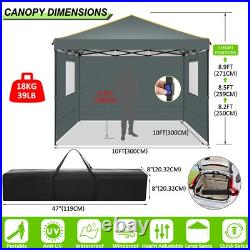 10x10' Commercial Pop UP Canopy Party Tent Folding Waterproof Gazebo Heavy Duty