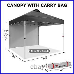 10x10' Commercial Pop UP Canopy Party Tent Folding Waterproof Gazebo Heavy Duty