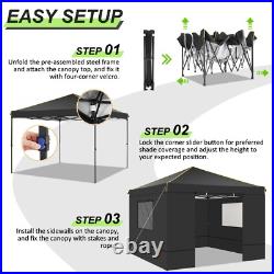 10x10' Commercial Pop UP Canopy Party Tent Folding Waterproof Gazebo Heavy Duty