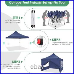 10x10' Commercial Pop UP Canopy Party Tent Folding Waterproof Gazebo Heavy Duty