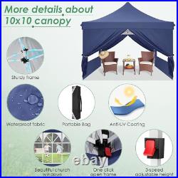 10x10' Commercial Pop UP Canopy Party Tent Folding Waterproof Gazebo Heavy Duty