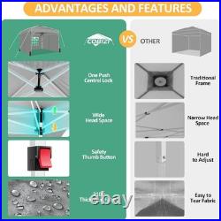 10x10' Commercial Pop UP Canopy Party Tent Folding Waterproof Gazebo Heavy Duty