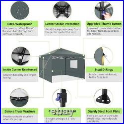 10x10' Commercial Pop UP Canopy Party Tent Folding Waterproof Gazebo Heavy Duty