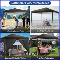 10x10' Commercial Pop UP Canopy Party Tent Folding Waterproof Gazebo Heavy Duty
