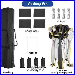 10x10' Commercial Pop UP Canopy Party Tent Folding Waterproof Gazebo Heavy Duty