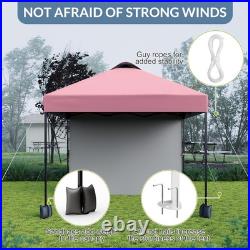 10x10 Commercial Pop-Up Canopy Tent with Sidewall, Waterproof, UV 50+, Wheeled Bag