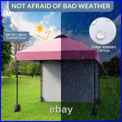 10x10 Commercial Pop-Up Canopy Tent with Sidewall, Waterproof, UV 50+, Wheeled Bag