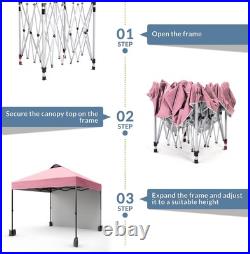10x10 Commercial Pop-Up Canopy Tent with Sidewall, Waterproof, UV 50+, Wheeled Bag