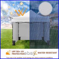 10x10 Commercial Pop-up Canopy Tent with 3 Sidewalls & Adjustable Awning