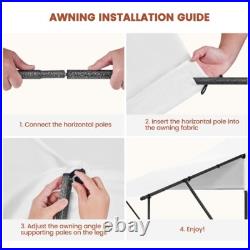 10x10 Commercial Pop-up Canopy Tent with 3 Sidewalls & Adjustable Awning