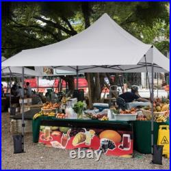 10x10 Commercial Pop-up Canopy Tent with 3 Sidewalls & Adjustable Awning