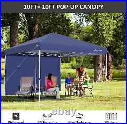 10x10' EZ Pop Up Canopy Outdoor Party Tent Gazebo with4 Removable Sidewalls SALE