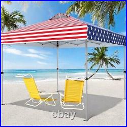 10x10'EZ Pop Up Canopy Outdoor Wedding Party Tent Folding Gazebo with Roller Bag