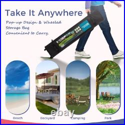 10x10'EZ Pop Up Canopy Outdoor Wedding Party Tent Folding Gazebo with Roller Bag