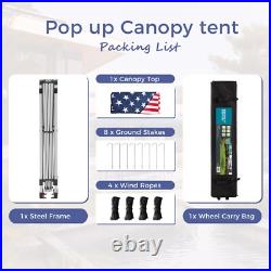 10x10'EZ Pop Up Canopy Outdoor Wedding Party Tent Folding Gazebo with Roller Bag