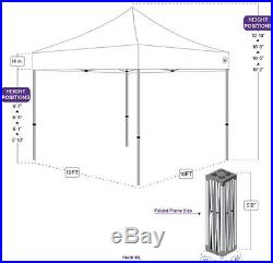 10x10 EZ Pop Up Canopy Tent Aluminum Shelter Heavy Duty Canopy Folding Tent