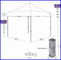 10x10 EZ Pop Up Canopy Tent Instant Canopy Tent Gazebo with Weight Bags White