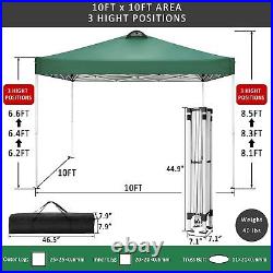 10x10 EZ Pop Up Commercial Instant Canopy Tent Outdoor Party Gazebo + 4 Sidewall