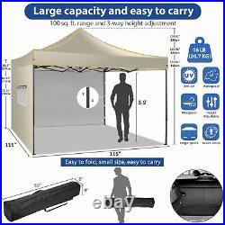 10x10 Ez Pop Up Canopy Outdoor Patio Garden Gazebo Waterproof Wedding Party Tent