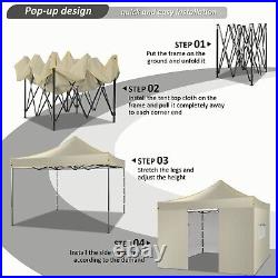 10x10 Ez Pop Up Canopy Outdoor Patio Garden Gazebo Waterproof Wedding Party Tent