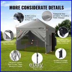 10x10 FT Enclosed Canopy Tent UV Resistant withRemovable Sidewalls Portable