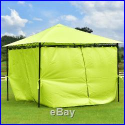 10x10 Gazebo Canopy Shelter Patio Party Tent Awning 4 Side Walls Bright Green