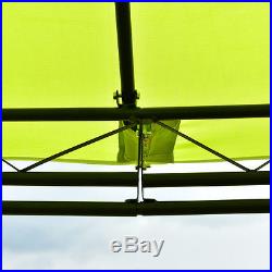 10x10 Gazebo Canopy Shelter Patio Party Tent Awning 4 Side Walls Bright Green