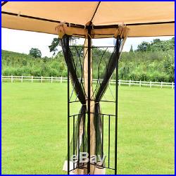10x10 Gazebo Canopy Shelter Patio Wedding Party Tent Outdoor Awning WithNetting