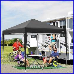 10x10 Party Canopy Tent Outdoor Gazebo Heavy Duty Pavilion Event Black Tents^
