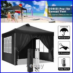 10x10' Pop Up Canopy Commercial Instant Shelter Party Gazebo Tent with 4 Sidewalls