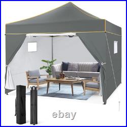 10x10' Pop Up Canopy Heavy Duty Commercial Instant Tent Waterproof Party Gazebo
